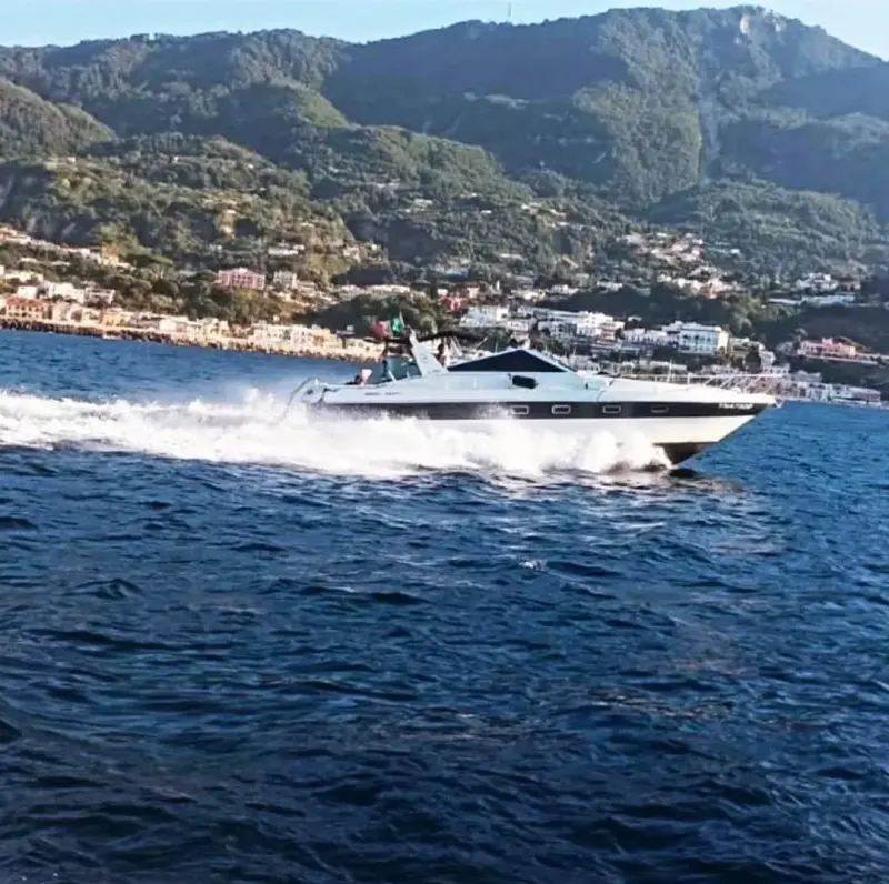 Dolphin skippered motor boat prepared for a private day around Ischia